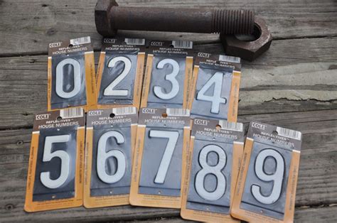 metal house numbers &|metal reflective house numbers.